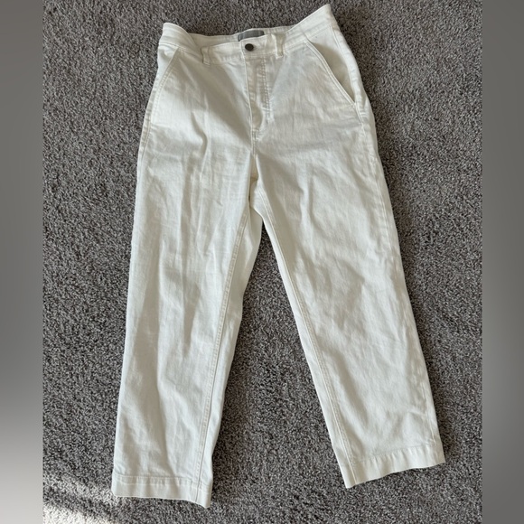 NWOT Everlane Organic Wide Leg Pant size 8. Bone color. - Picture 3 of 6